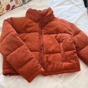 7 For All Mankind Orange Corduroy Jacket